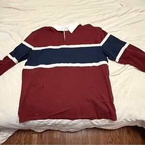 Goodfellow & Co Maroon Polo with White Collar
